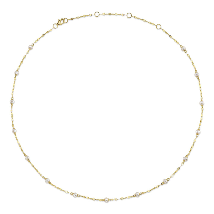 Cultured Pearls By The Yard Sparkle Chain Necklace