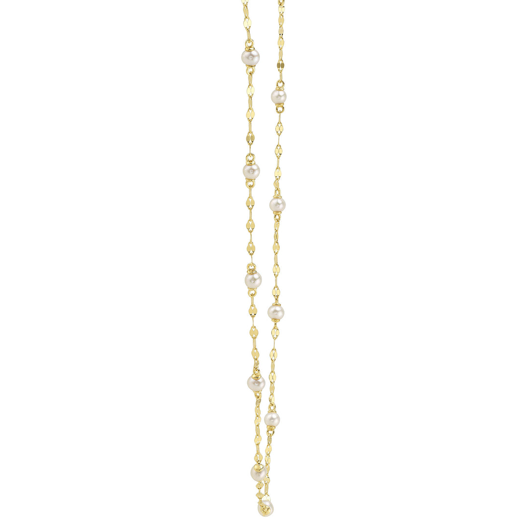 Cultured Pearls By The Yard Sparkle Chain Necklace