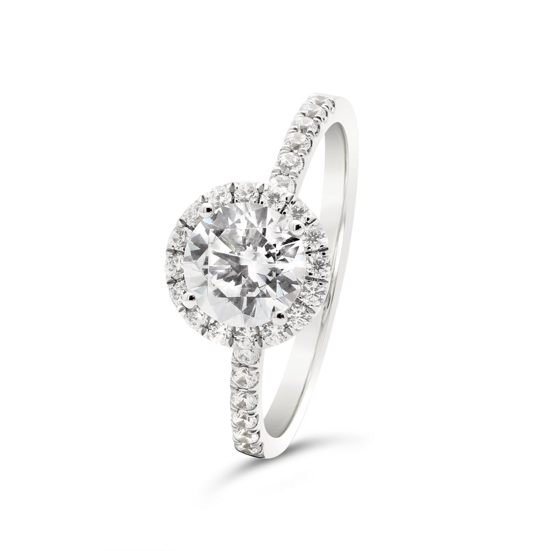Diamond Halo Engagement Ring - The Diamond Guys