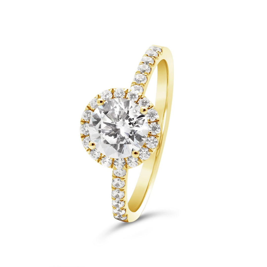 Diamond Halo Engagement Ring - The Diamond Guys