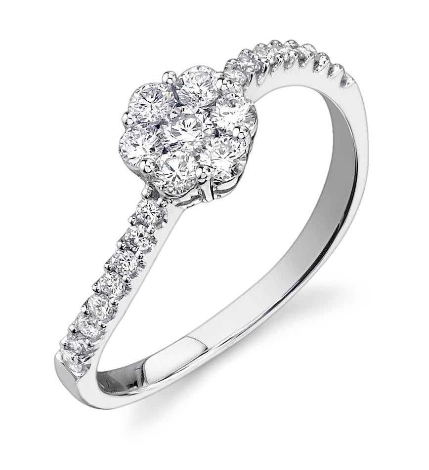 White Gold Illusion Set Diamond Ring - IS04750R - The Diamond Guys