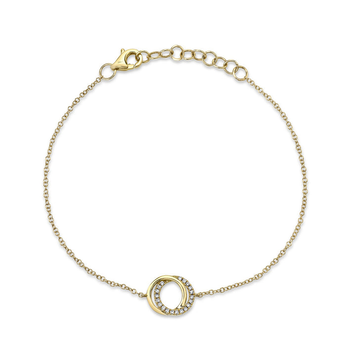 Shy Creation Diamond Love Knot Circle Bracelet - The Diamond Guys