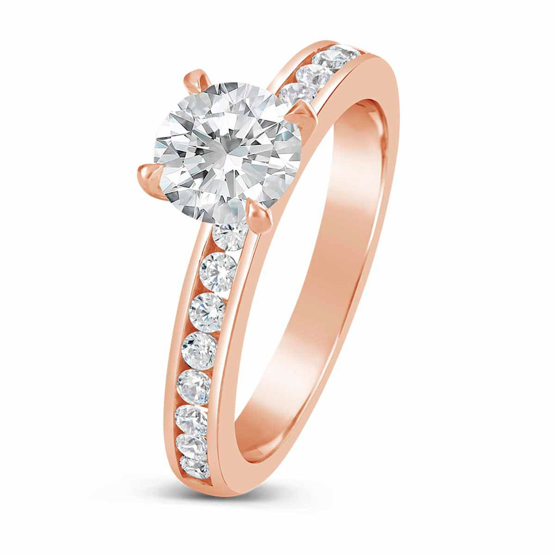 Classic Channel Set Diamond Engagement Ring