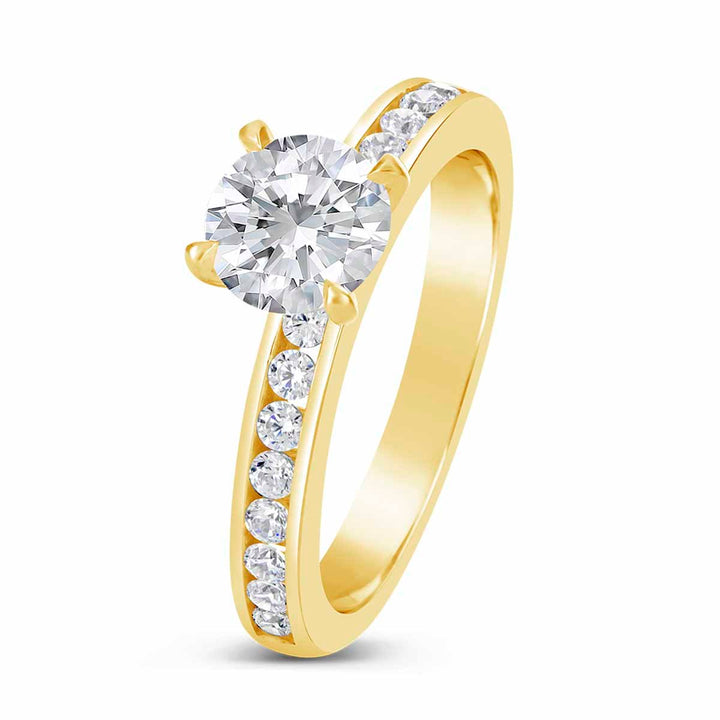 Classic Channel Set Diamond Engagement Ring