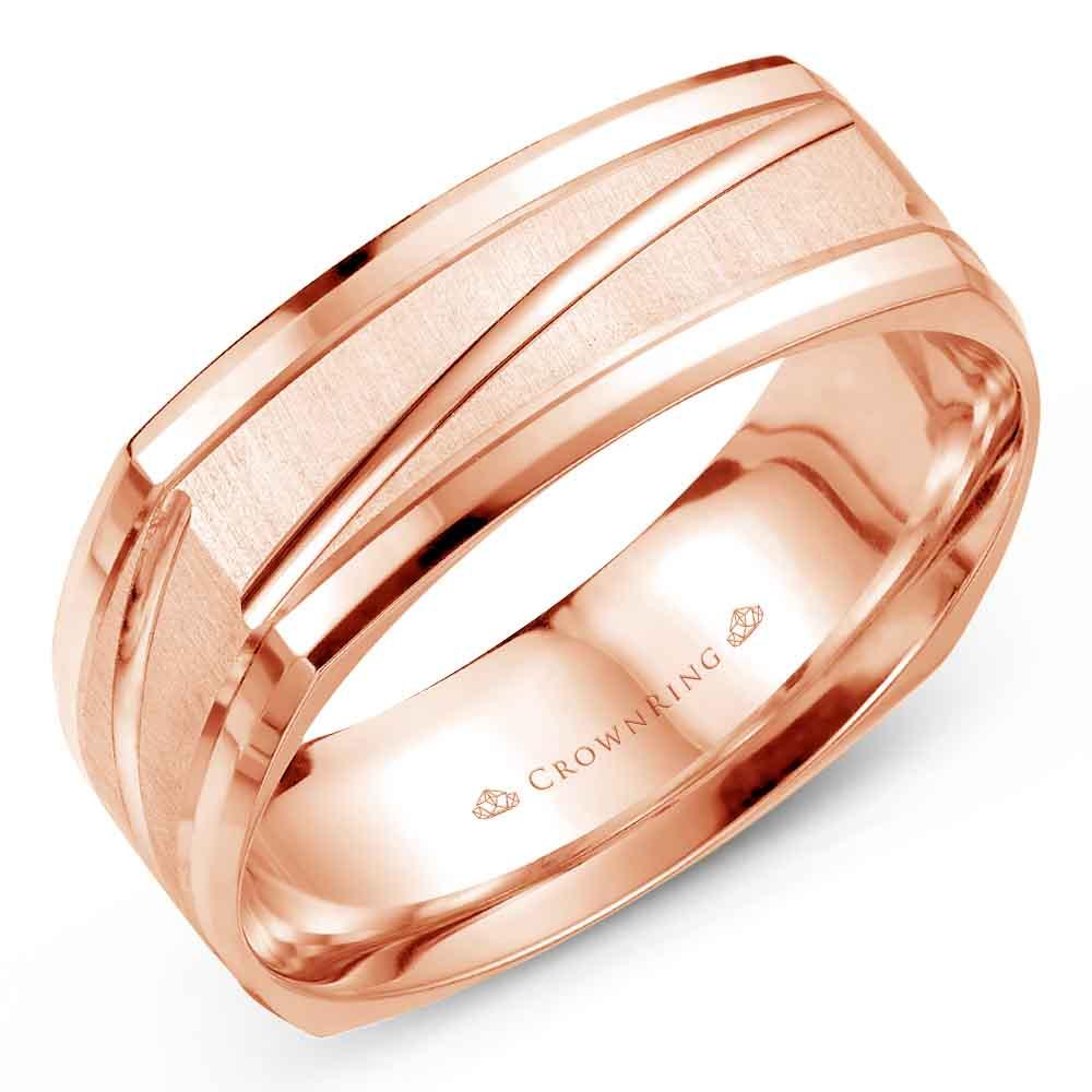 Men's Modern Wedding Band - WB-7909 - The Diamond Guys