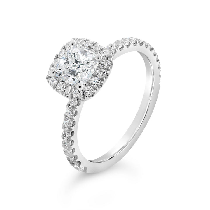 Diamond Halo Engagement Ring - The Diamond Guys