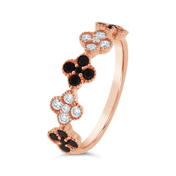 Diamond & Black Diamond Half Way Flower Band