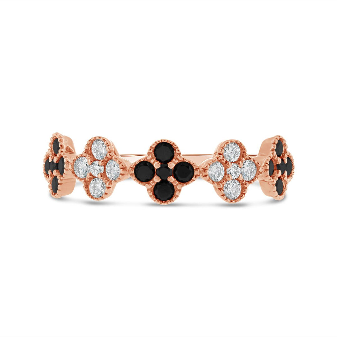 Diamond & Black Diamond Half Way Flower Band