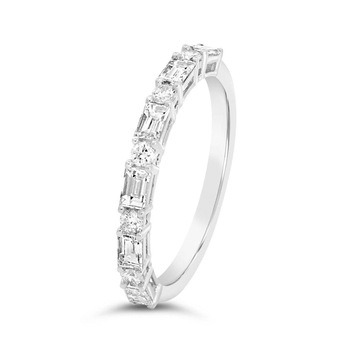 Half Way Set Alternate Baguette Diamond Band - YJC5987R-B