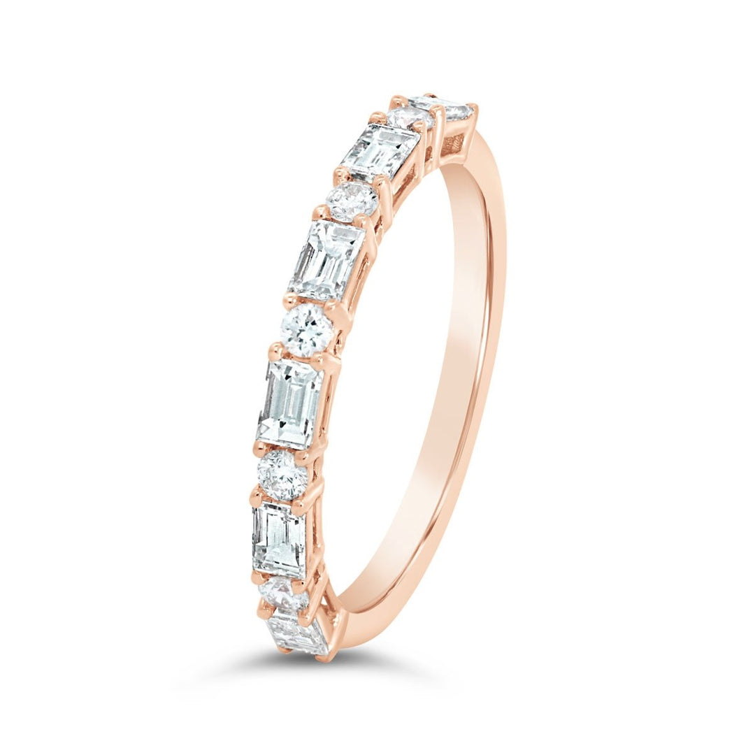 Half Way Set Alternate Baguette Diamond Band - YJC5987R-B