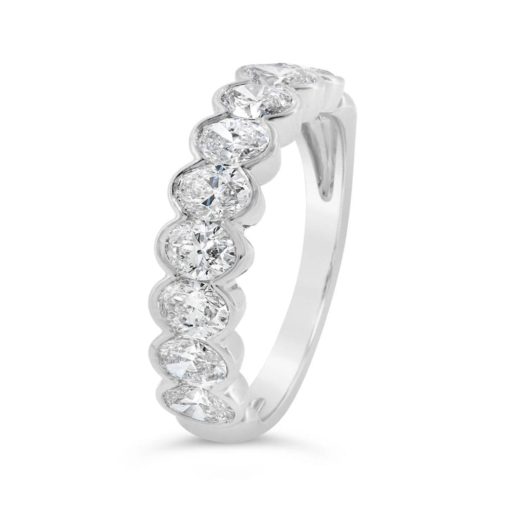 Half Way Set Semi Bezel Set Ring - GR16407 - The Diamond Guys