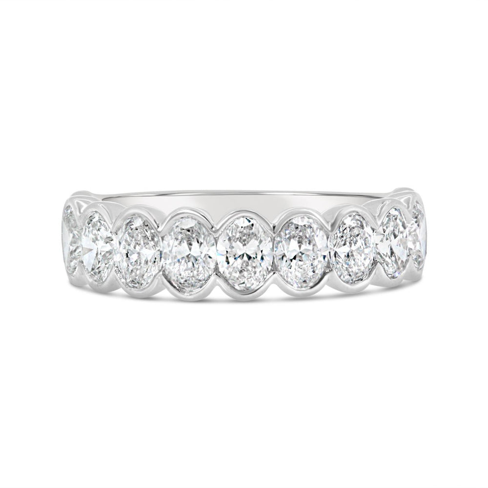 Half Way Set Semi Bezel Set Ring - GR16407 - The Diamond Guys