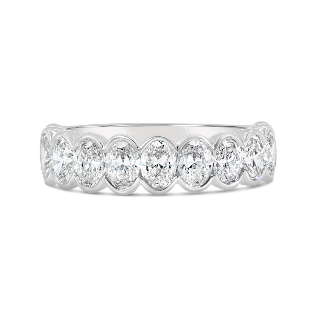 Half Way Set Semi Bezel Set Ring - GR16407 - The Diamond Guys