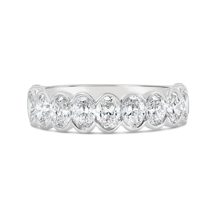 Half Way Set Semi Bezel Set Ring - GR16407 - The Diamond Guys