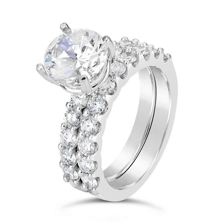 Classic Diamond Engagement Ring Wedding Set-  - YJA6948R-SET