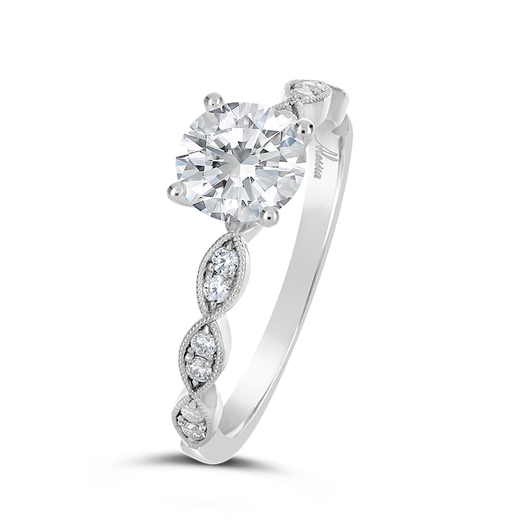 Vintage Inspired Diamond Engagement Ring - ACB140