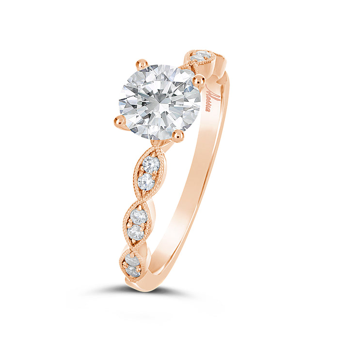 Vintage Inspired Diamond Engagement Ring - ACB140