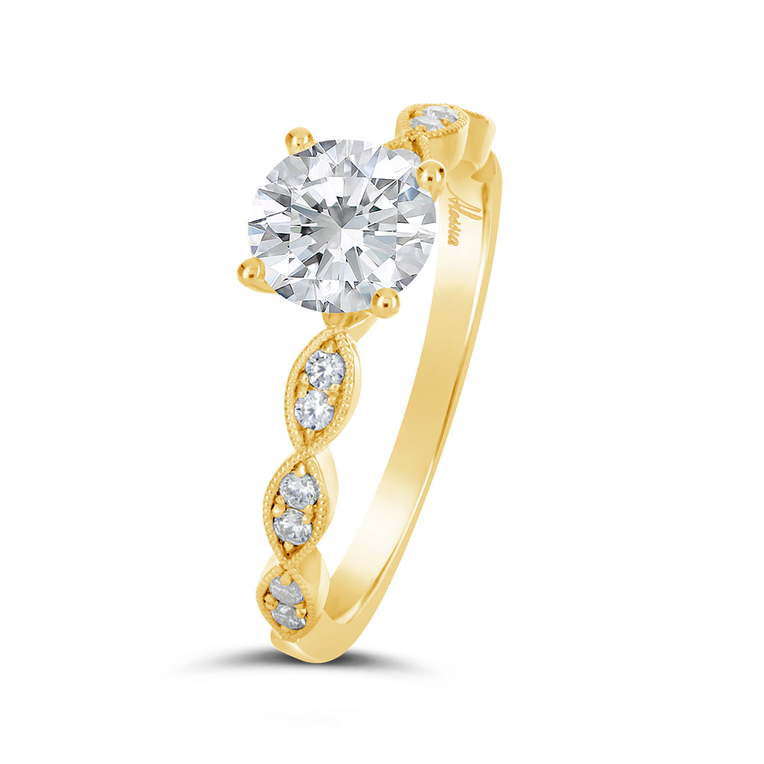 Vintage Inspired Diamond Engagement Ring - ACB140