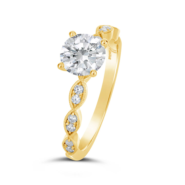 Vintage Inspired Diamond Engagement Ring - ACB140