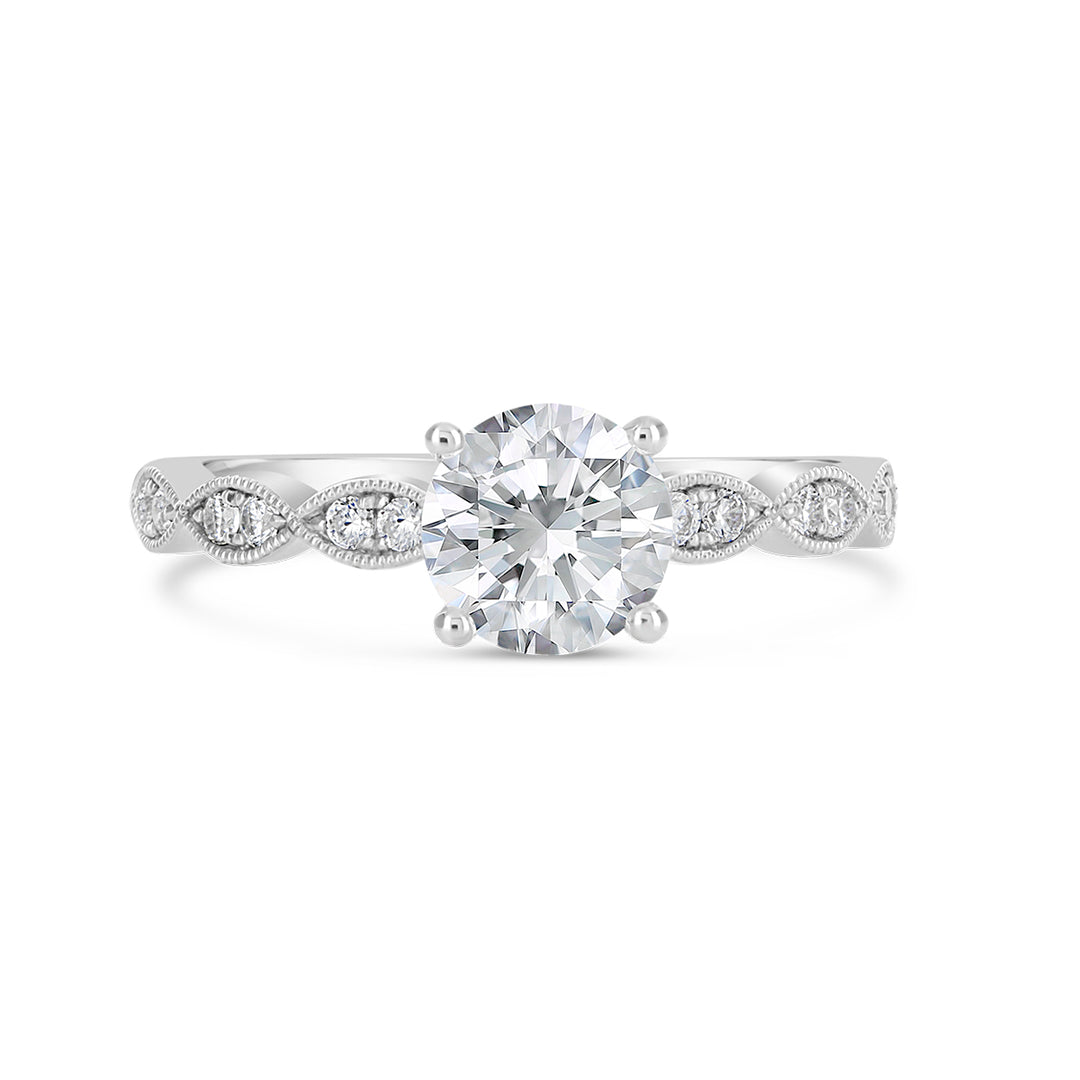 Vintage Inspired Diamond Engagement Ring - ACB140