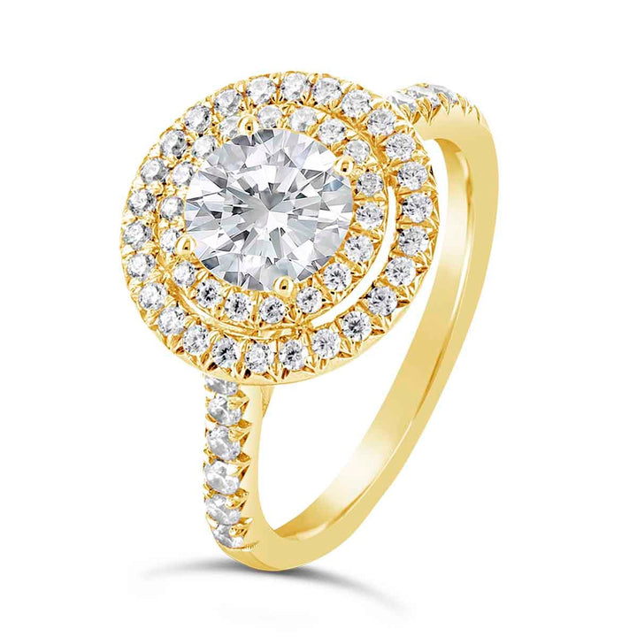 Double Halo Diamond Engagement Ring - The Diamond Guys