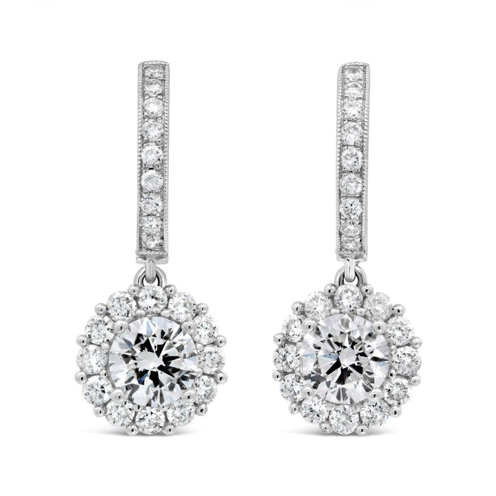 Diamond Halo Earrings - YJA0881E