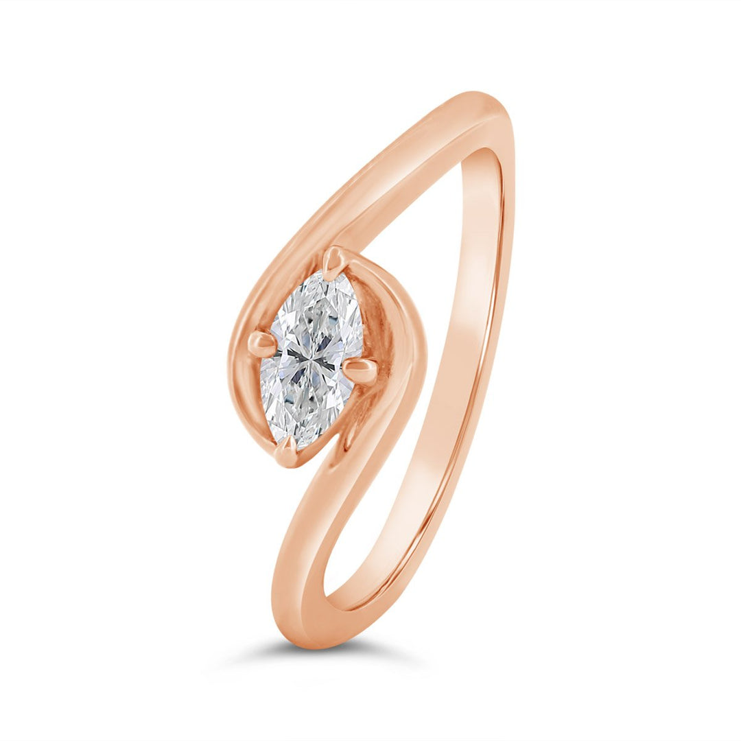 Lab Grown Diamond Solitaire Ring - 72042-MRQ