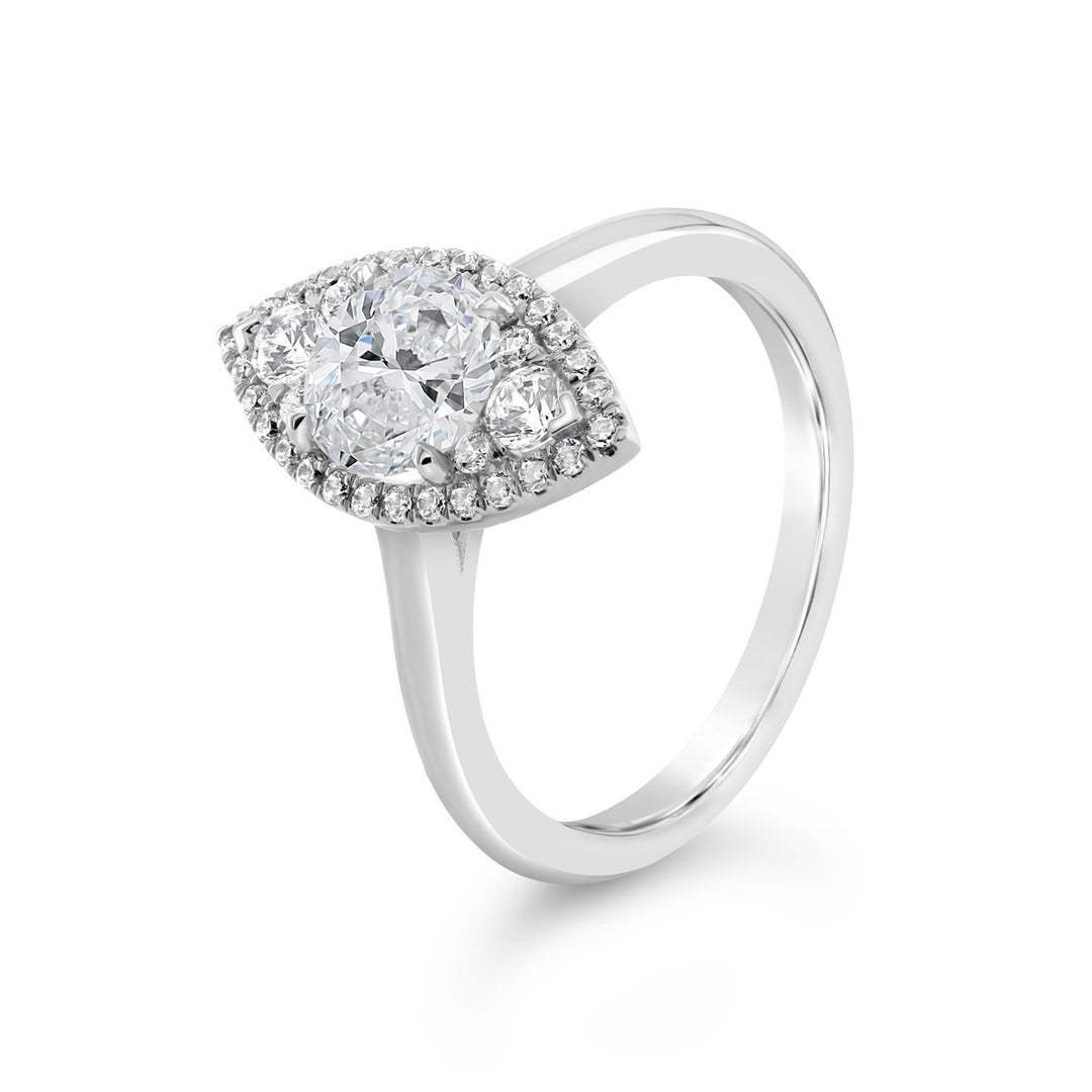 Diamond Halo Engagement Ring - The Diamond Guys