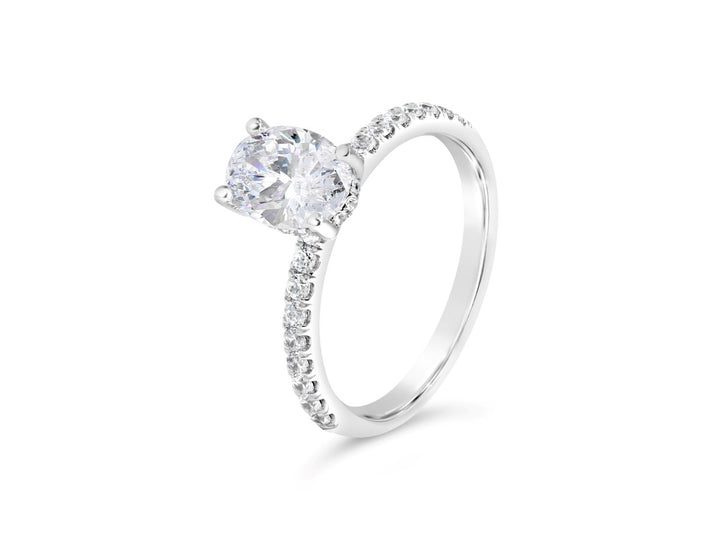 Hidden Halo Diamond Engagement Ring