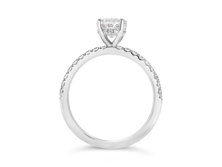 Hidden Halo Diamond Engagement Ring