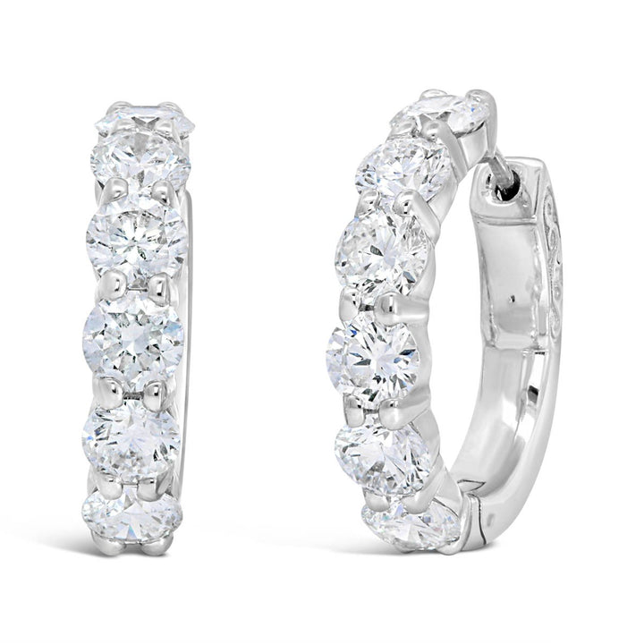 Lab. Grown Diamond Hoop Earrings - 66877EW