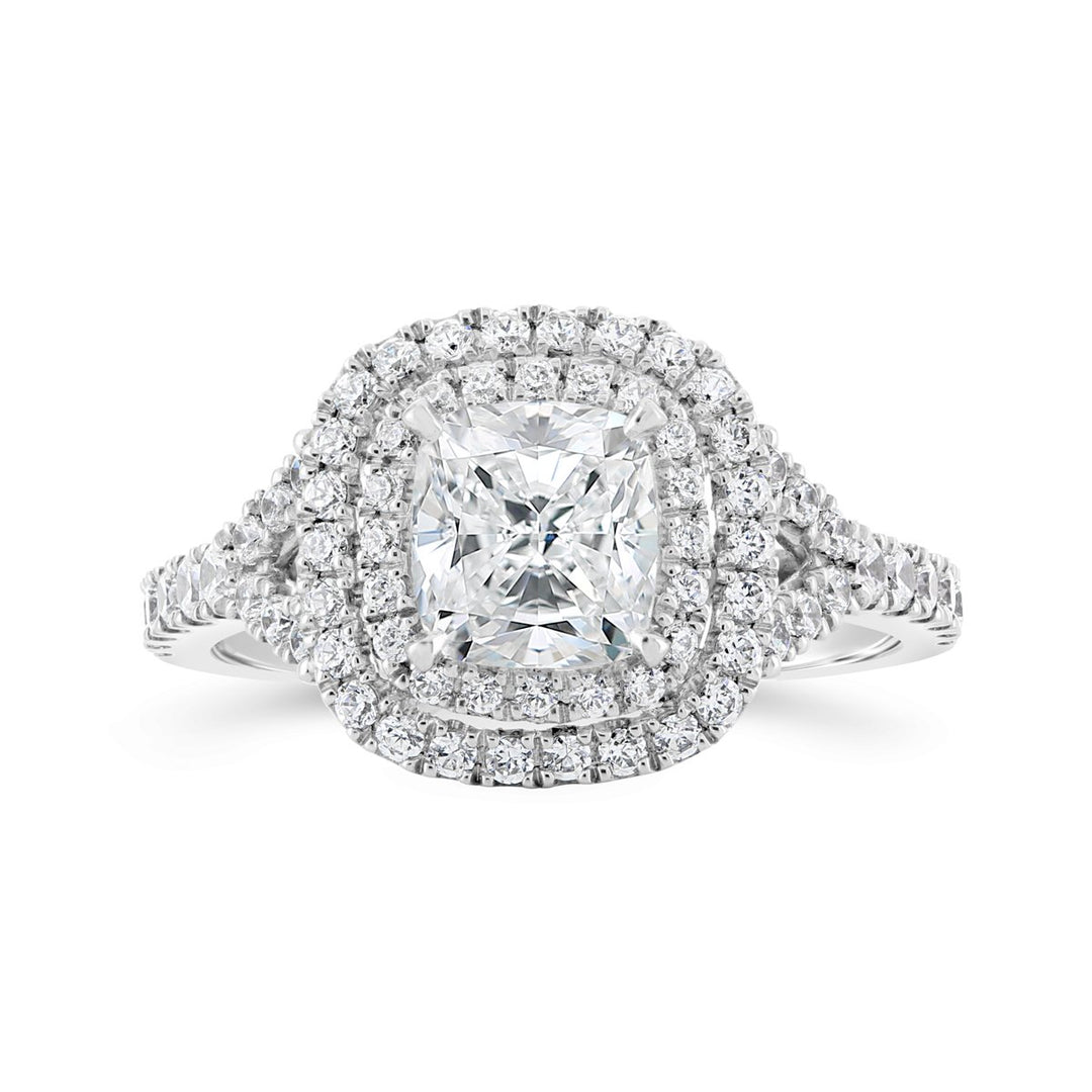 Double Halo Diamond Engagement Ring - The Diamond Guys