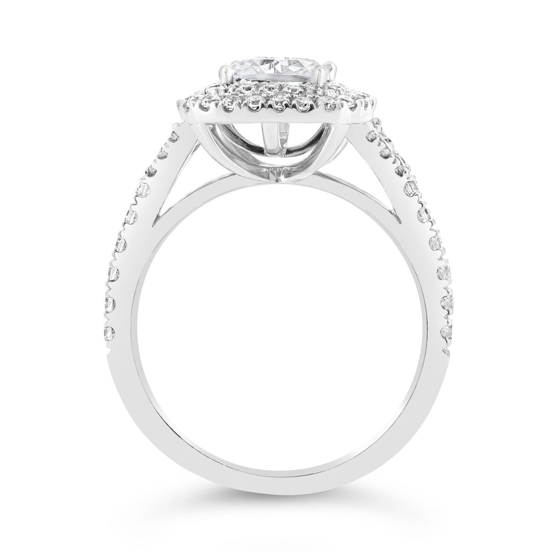 Double Halo Diamond Engagement Ring - The Diamond Guys