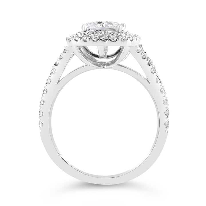 Double Halo Diamond Engagement Ring - The Diamond Guys
