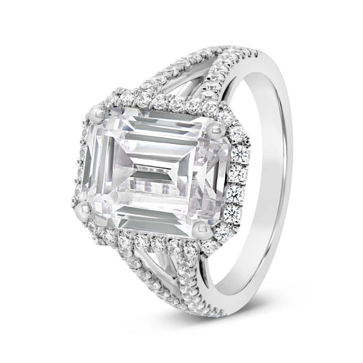 Split Shank Halo Diamond Engagement Ring - YJA0731R