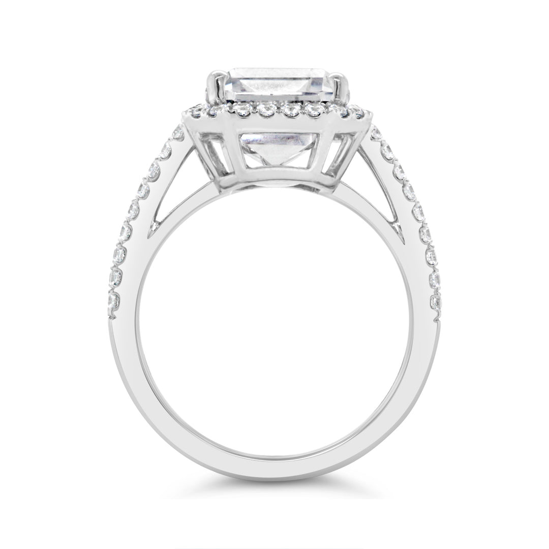 Split Shank Halo Diamond Engagement Ring - YJA0731R