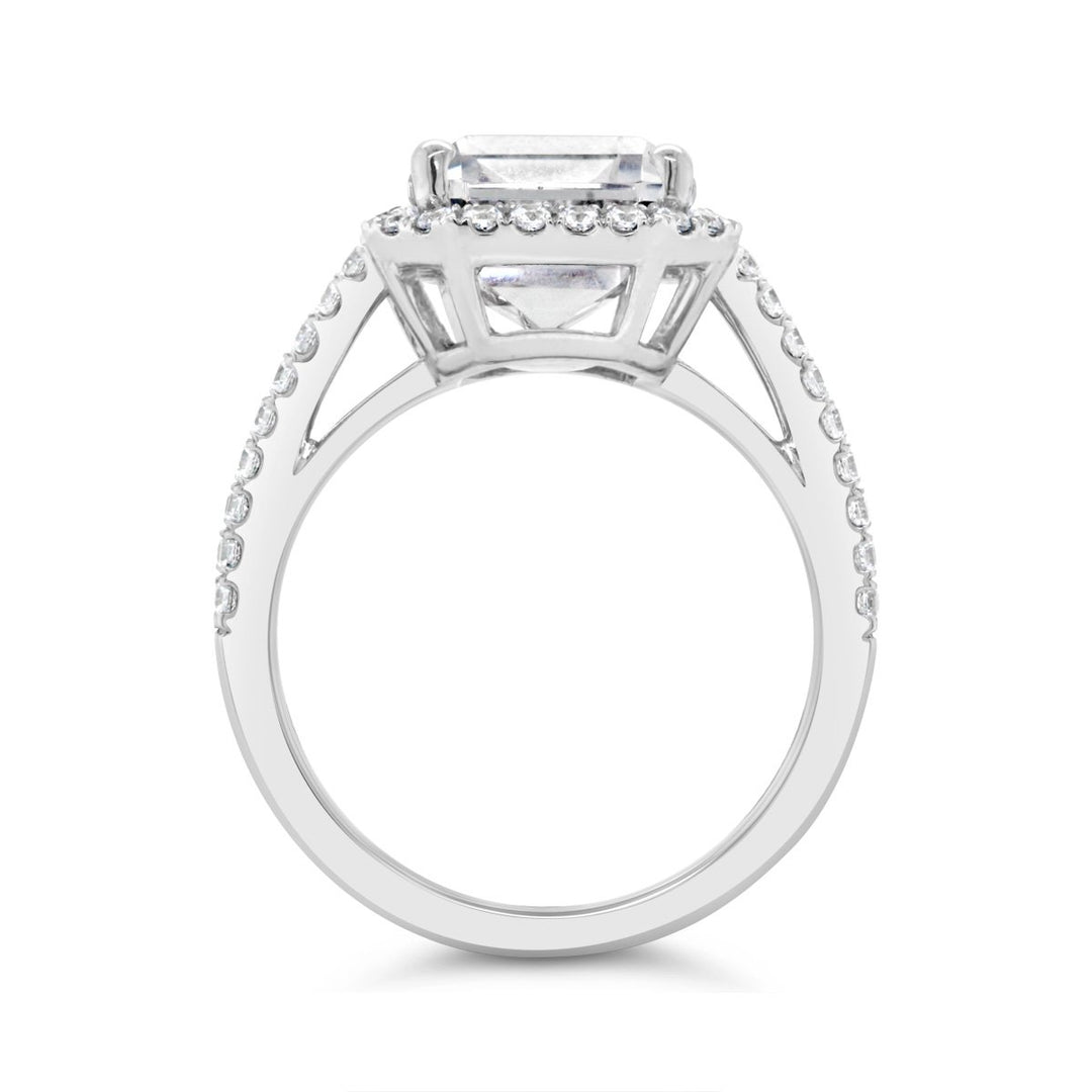Split Shank Halo Diamond Engagement Ring - YJA0731R