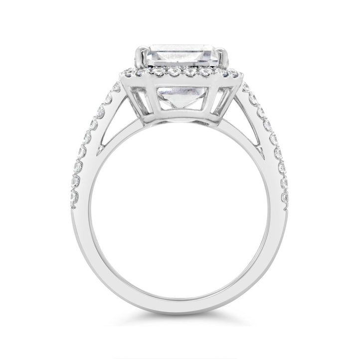 Split Shank Halo Diamond Engagement Ring - YJA0731R