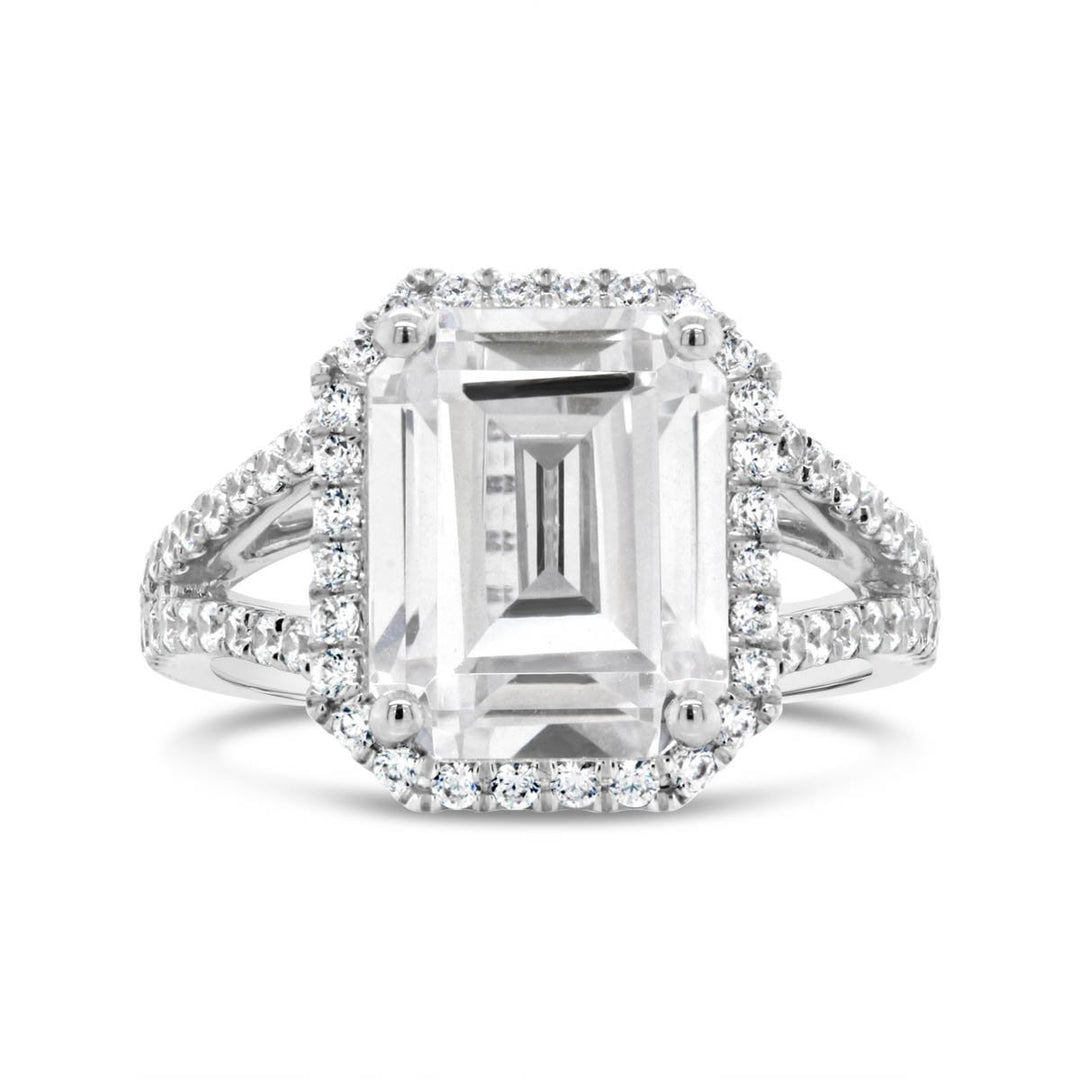 Split Shank Halo Diamond Engagement Ring - YJA0731R