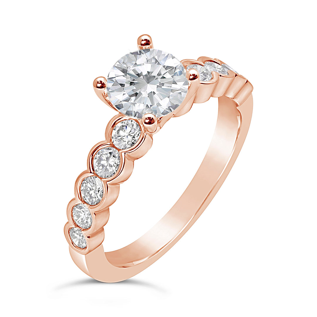 Bezel Set Diamond Engagement Ring - YJA6567R