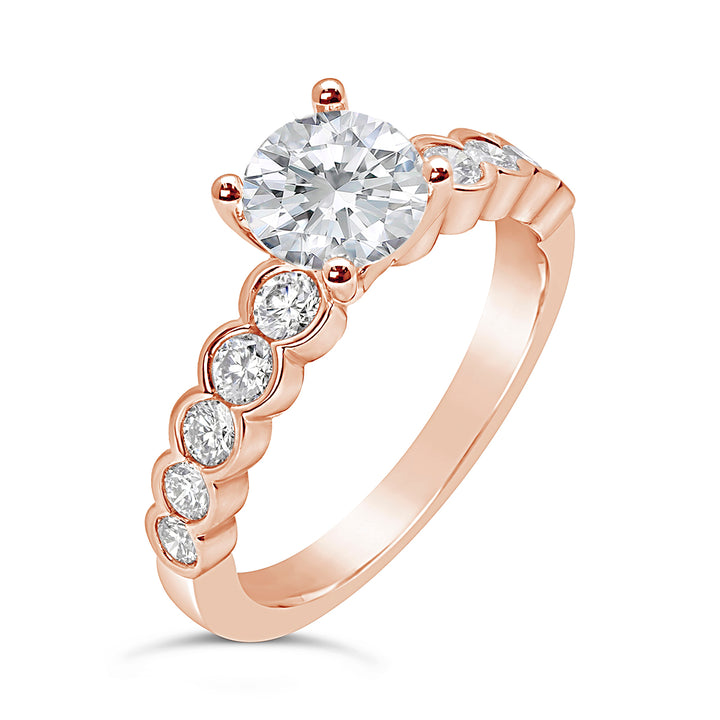 Bezel Set Diamond Engagement Ring - YJA6567R