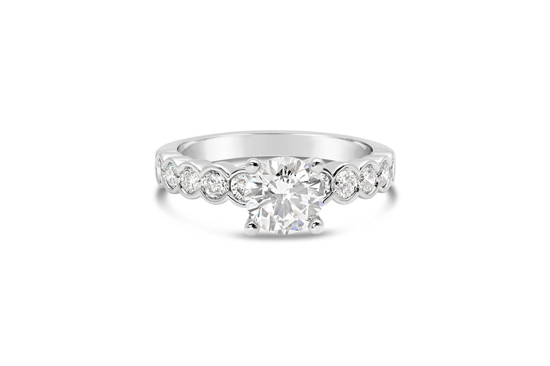Bezel Set Diamond Engagement Ring - YJA6567R