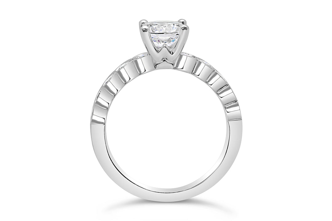 Bezel Set Diamond Engagement Ring - YJA6567R