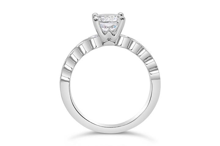 Bezel Set Diamond Engagement Ring - YJA6567R