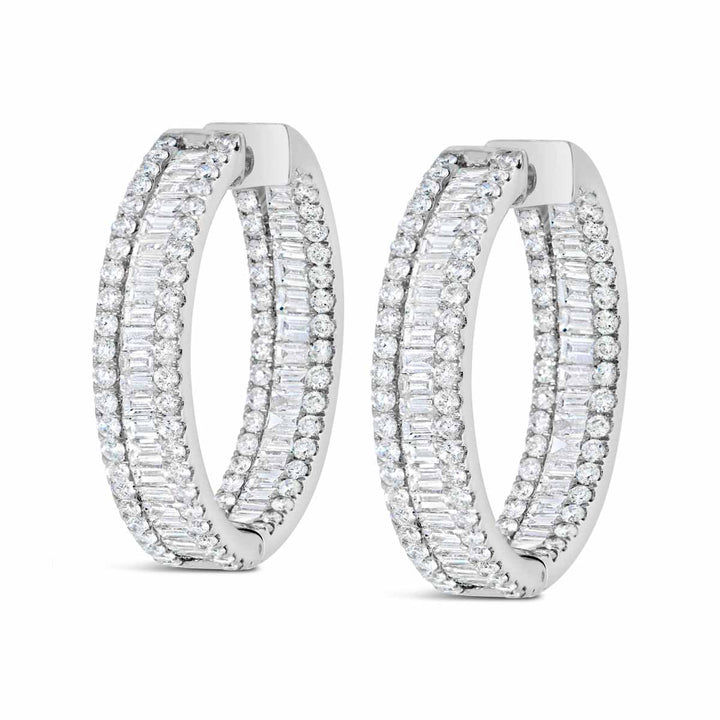Diamond Hoop Earrings