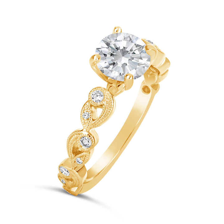 Vintage Style Diamond Engagement Ring - The Diamond Guys