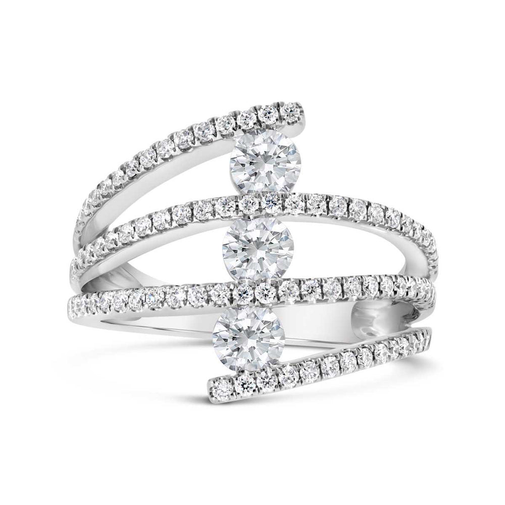 Wide Diamond Cocktail Ring - The Diamond Guys