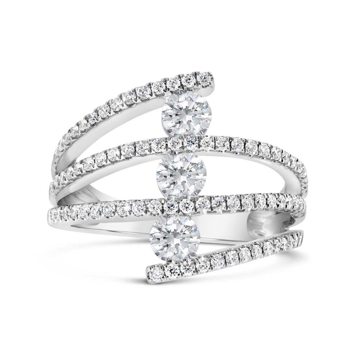 Wide Diamond Cocktail Ring - The Diamond Guys