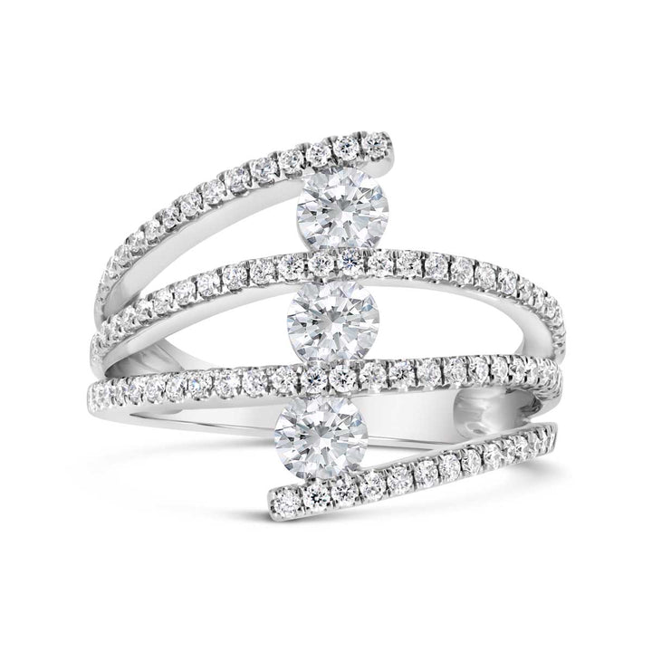 Wide Diamond Cocktail Ring - ARF1821