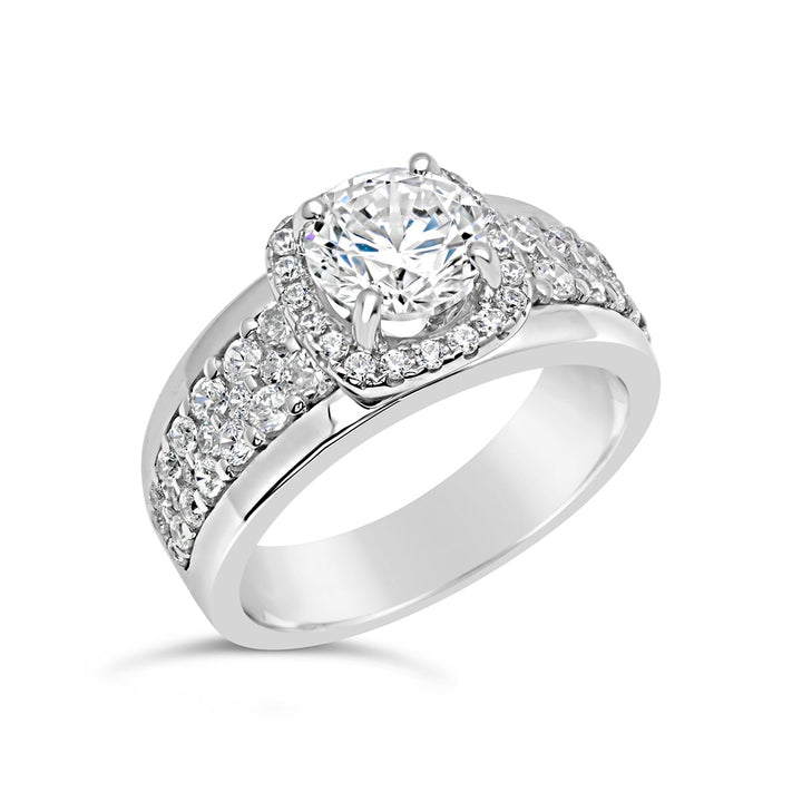 Diamond Halo Engagement Ring - The Diamond Guys